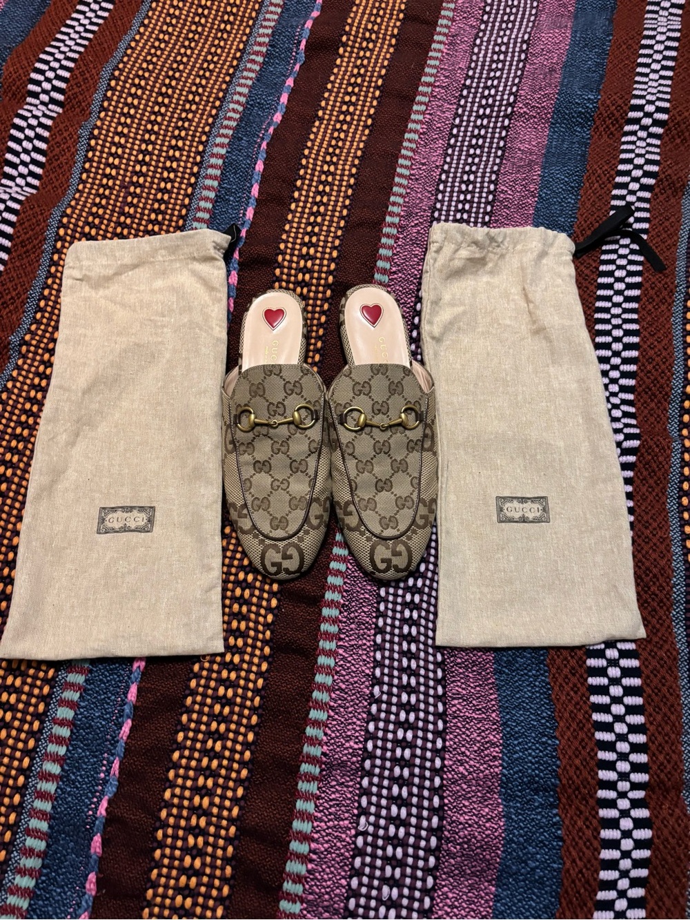 Gucci Brown GG Canvas Horsebit women’s Loafers